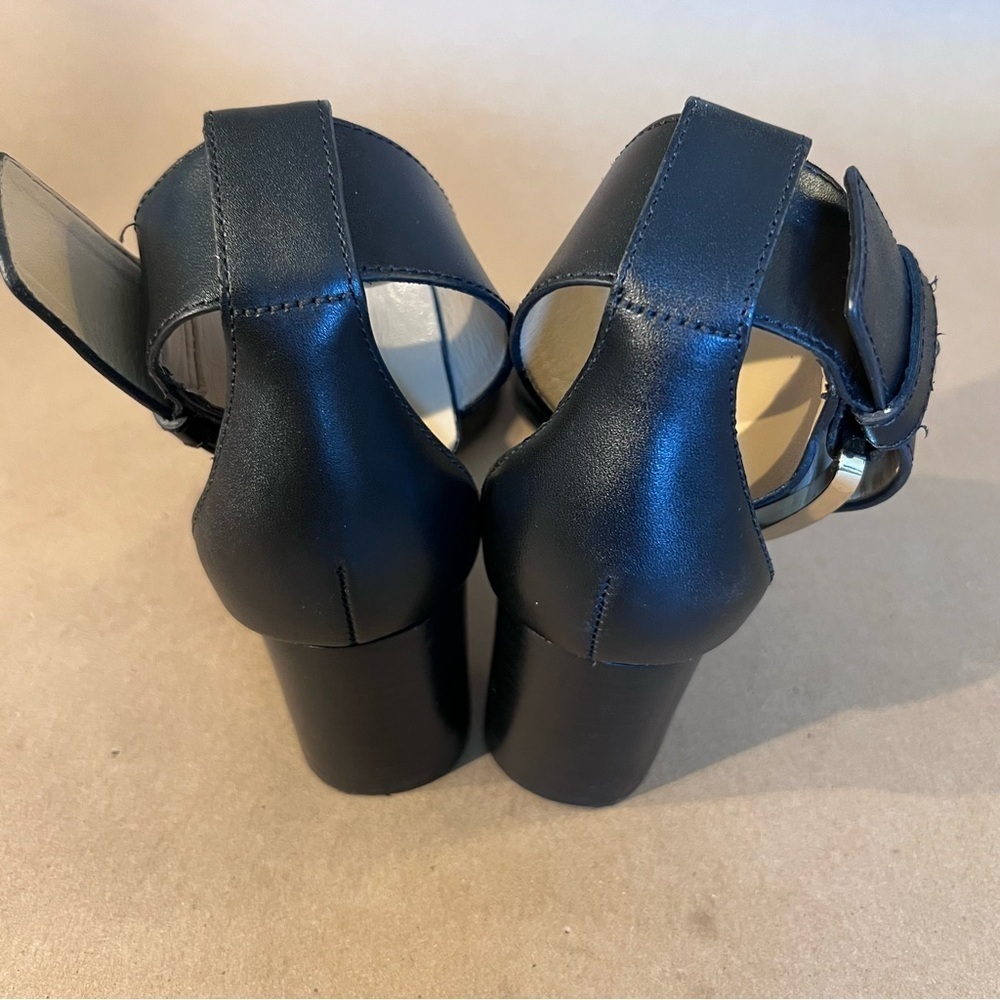 Michael Kors Calder Ankle Strap Black Leather Strappy Sandals Women’s US 7 M - Picture 3 of 11